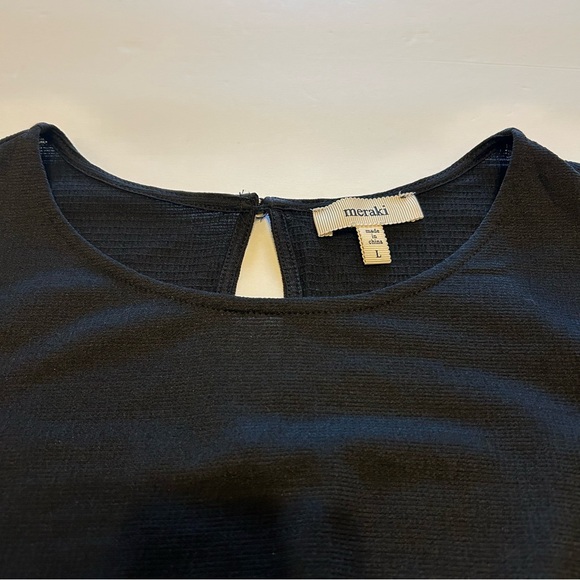 Black blouse with elastic waist - Picture 5 of 5